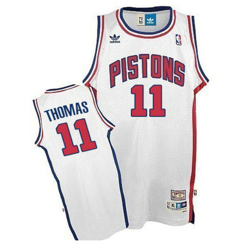 Camiseta Isiah Thomas 11 Detroit Pistons retro blanca Hombre