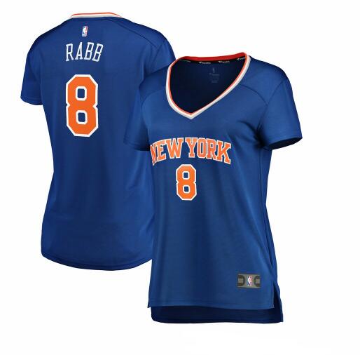 Camiseta Ivan Rabb 8 New York Knicks icon edition Azul Mujer