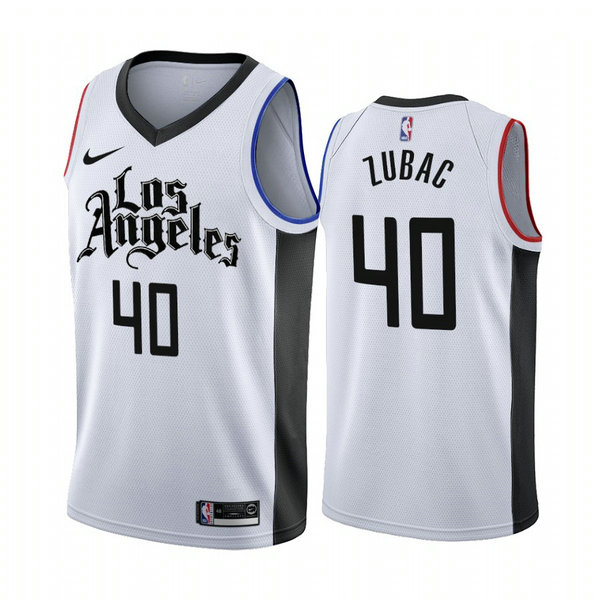 Camiseta Ivica Zubac 40 Los Angeles Clippers Ciudad Edition 2019-20 Bianca Hombre