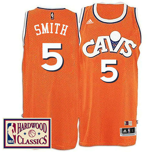 Camiseta J.R. Smith 5 Cleveland Cavaliers Retro Naranja Hombre