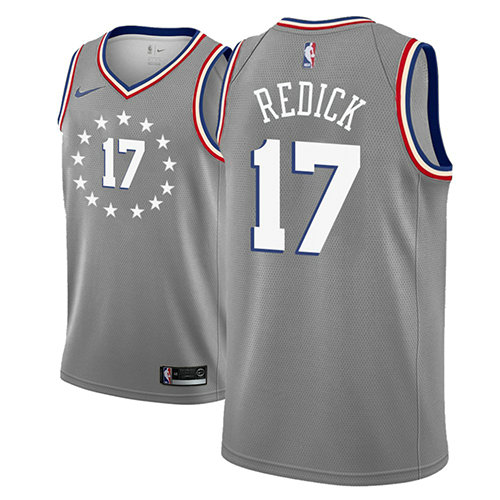 Camiseta J.j. Redick 17 Philadelphia 76ers Ciudad 2018-19 Gris Hombre