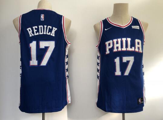 Camiseta JJ Redick 17 Philadelphia 76ers Baloncesto Azul Hombre