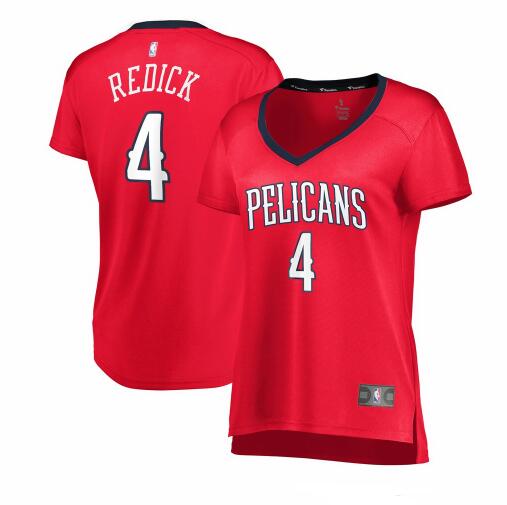 Camiseta JJ Redick 4 New Orleans Pelicans statement edition Rojo Mujer
