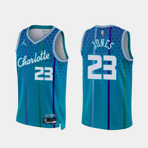 Camiseta JONES 23 Brooklyn Nets 2022 75 aniversario edición de la ciudad Azul Hombre