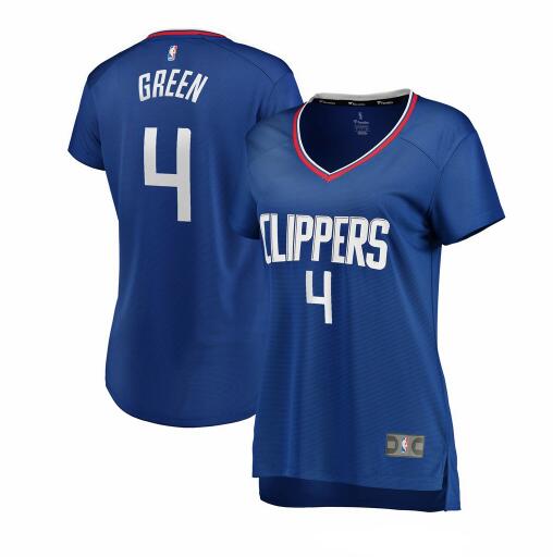 Camiseta JaMychal Green 4 Los Angeles Clippers icon edition Azul Mujer