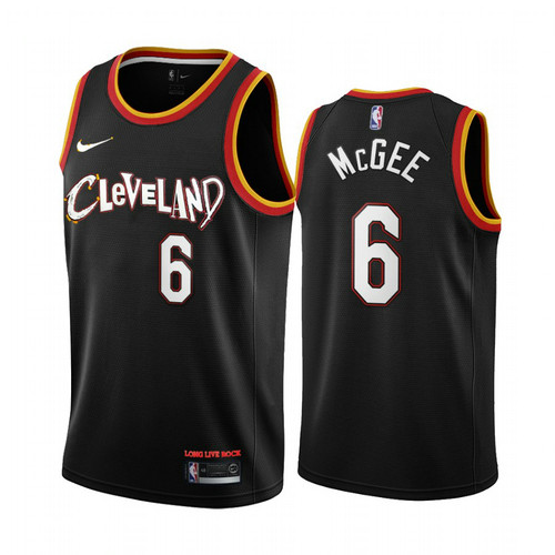 Camiseta JaVale McGee 6 Cleveland Cavaliers 2020-21 City Edition Negro Hombre