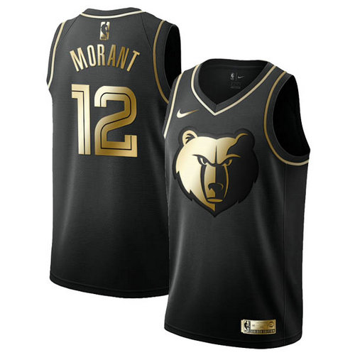 Camiseta Ja Morant 12 Memphis Grizzlies moda 2019 negro Hombre