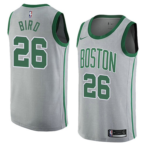 Camiseta Jabari Bird 26 Boston Celtics Ciudad 2018 Gris Hombre