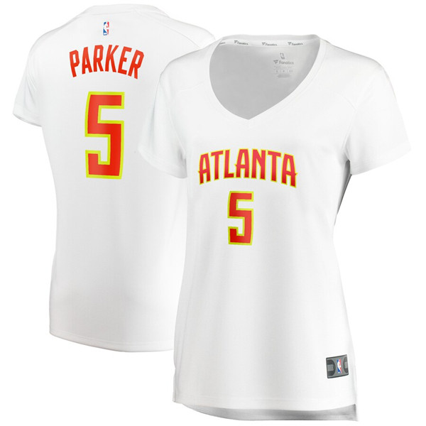 Camiseta Jabari Parker 5 Atlanta Hawks association edition Blanco Mujer