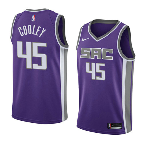 Camiseta Jack Cooley 45 Sacramento Kings Icon 2018 Púrpura Hombre