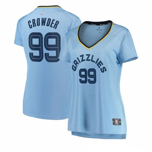Camiseta Jae Crowder 99 Memphis Grizzlies statement edition Azul Mujer