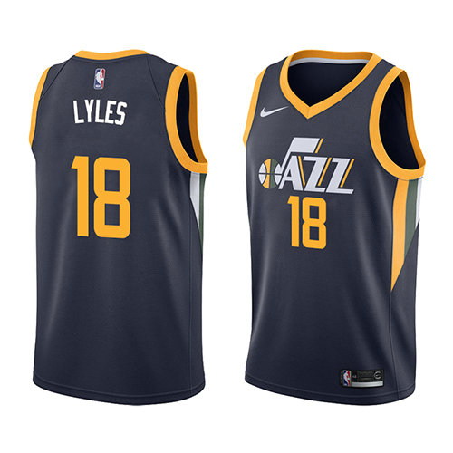 Camiseta Jairus Lyles 18 Utah Jazz Icon 2018 Azul Hombre