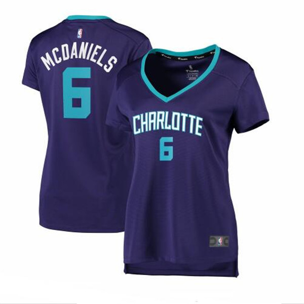 Camiseta Jalen McDaniels 6 Charlotte Hornets statement edition Púrpura Mujer