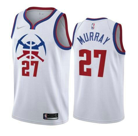 Camiseta Jamal Murray 27 Denver Nuggets 2020-21 Earned Edition Swingman blanco Hombre
