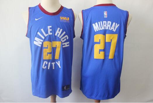 Camiseta Jamal Murray 27 Denver Nuggets Baloncesto Azul Hombre