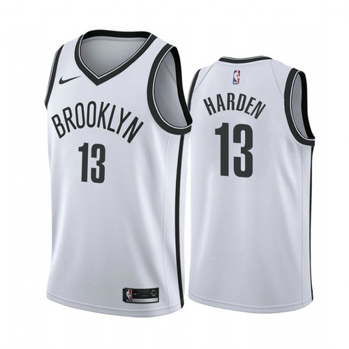 Camiseta James Harden 13 Brooklyn Nets 2020-21 Association Blanco Hombre