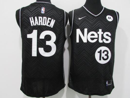 Camiseta James Harden 13 Brooklyn Nets Earned Edition Negro Hombre