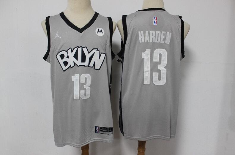 Camiseta James Harden 13 Brooklyn Nets Player gris Hombre