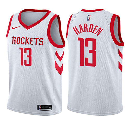 Camiseta James Harden 13 Houston Rockets Association 2017-18 Blanco Nino