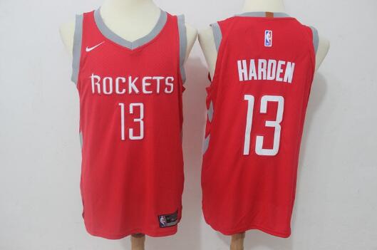 Camiseta James Harden 13 Houston Rockets Baloncesto rojo Hombre