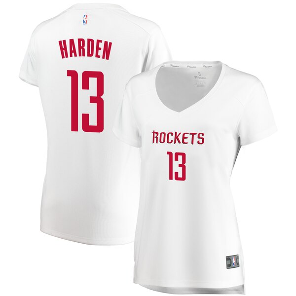 Camiseta James Harden 13 Houston Rockets association edition Blanco Mujer