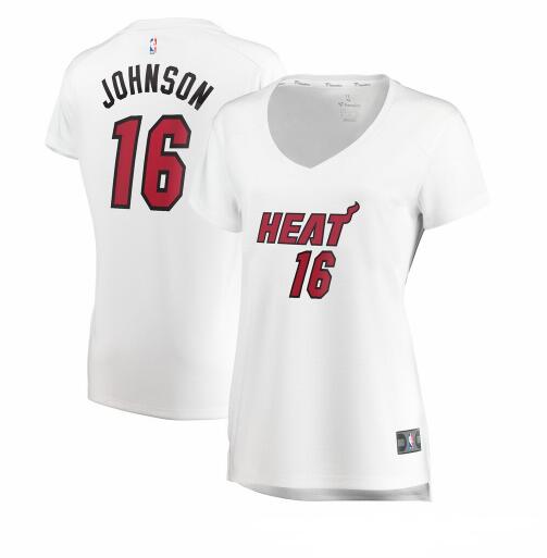 Camiseta James Johnson 16 Miami Heat association edition Blanco Mujer