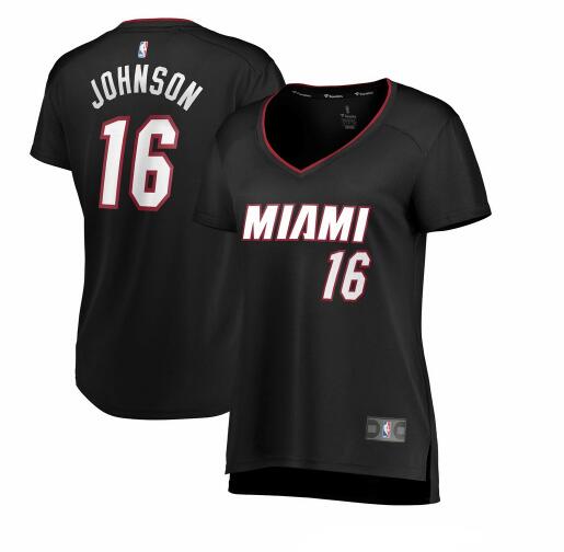 Camiseta James Johnson 16 Miami Heat icon edition Negro Mujer