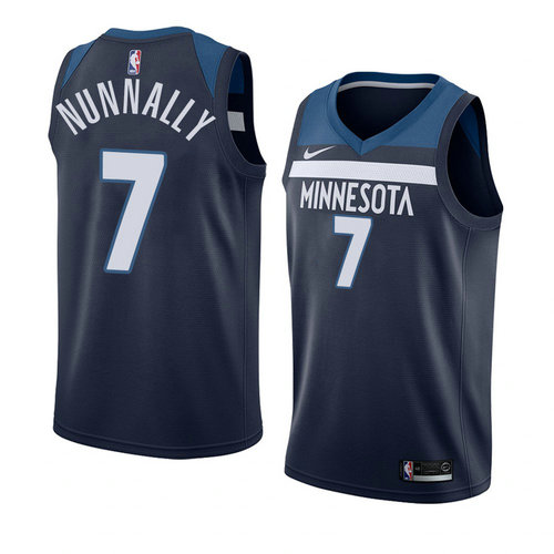 Camiseta James Nunnally 7 Minnesota Timberwolves Icon 2017-18 Azul Hombre
