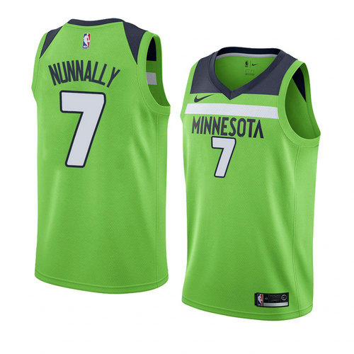 Camiseta James Nunnally 7 Minnesota Timberwolves Statement 2018 Verde Hombre
