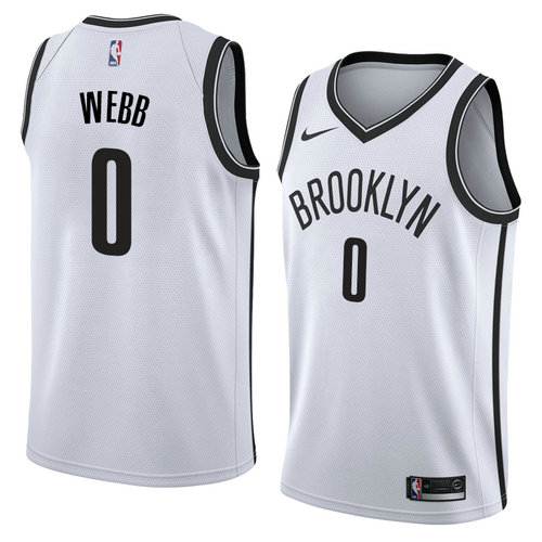 Camiseta James Webb 0 Brooklyn Nets Association 2017-18 Blanco Hombre