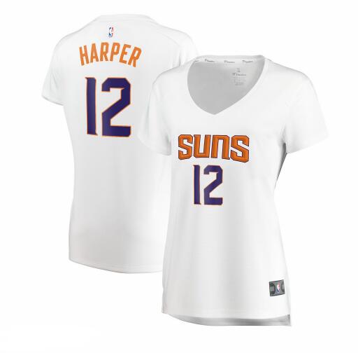 Camiseta Jared Harper 12 Phoenix Suns association edition Blanco Mujer