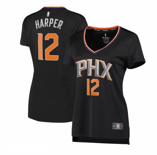 Camiseta Jared Harper 12 Phoenix Suns statement edition Negro Mujer