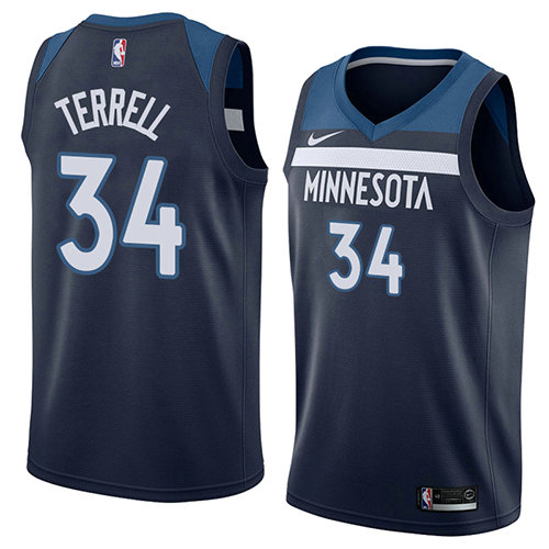 Camiseta Jared Terrell 34 Minnesota Timberwolves Icon 2018 Azul Hombre