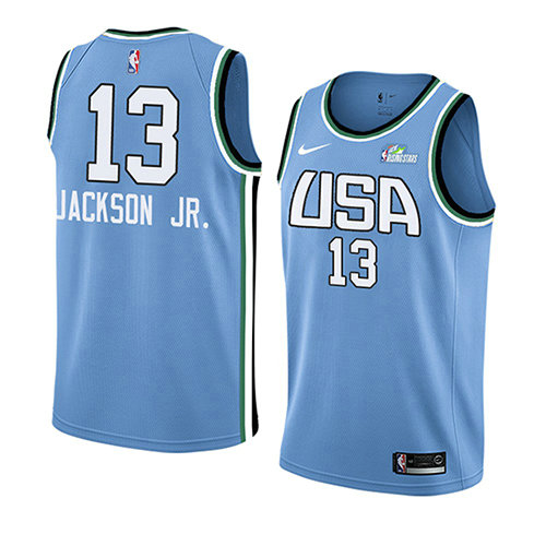 Camiseta Jaren Jackson JR. 13 2019 Rising Star World Azul Hombre