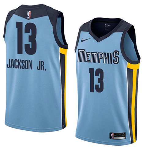 Camiseta Jaren Jackson JR. 13 Memphis Grizzlies Statement 2018 Azul Hombre