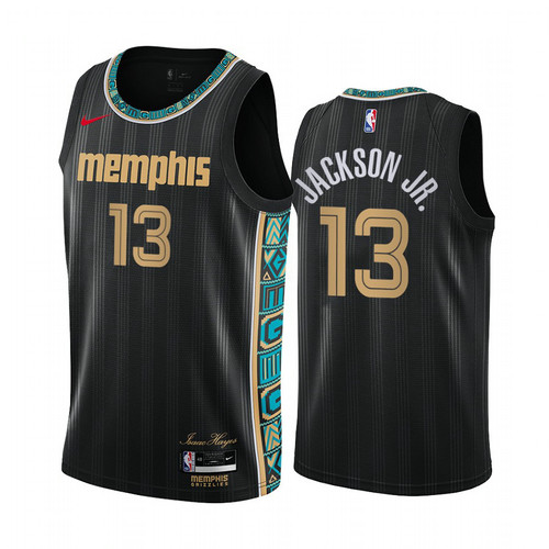 Camiseta Jaren Jackson Jr. 13 Memphis Grizzlies 2020-21 City Edition Negro Hombre