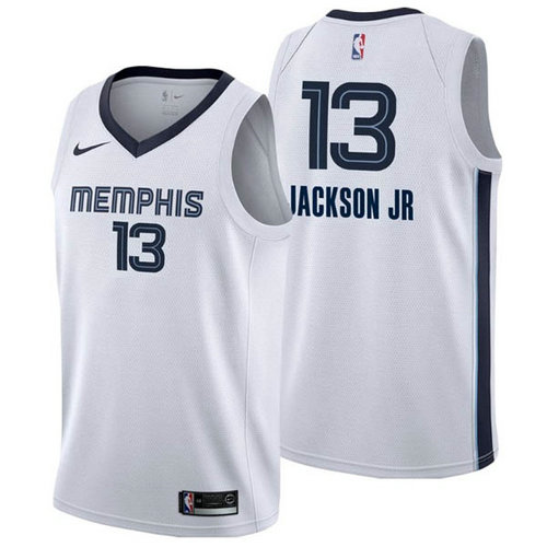 Camiseta Jaren Jackson Jr 13 Memphis Grizzlies 2018-2019 blanca Hombre