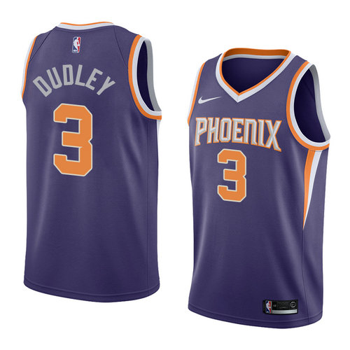 Camiseta Jarojo Dudley 3 Phoenix Suns Icon 2018 Púrpura Hombre