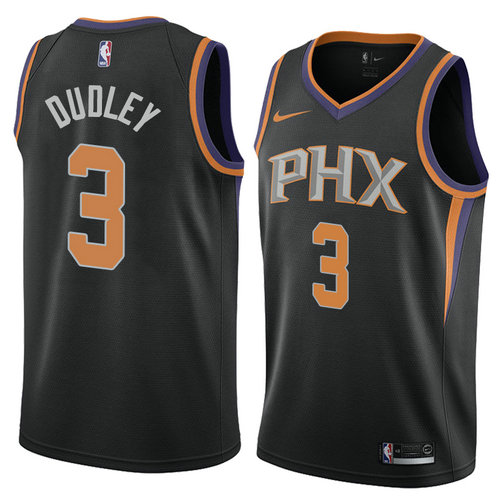 Camiseta Jarojo Dudley 3 Phoenix Suns Statement 2018 Negro Hombre