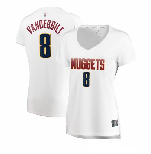 Camiseta Jarred Vanderbilt 8 Denver Nuggets association edition Blanco Mujer