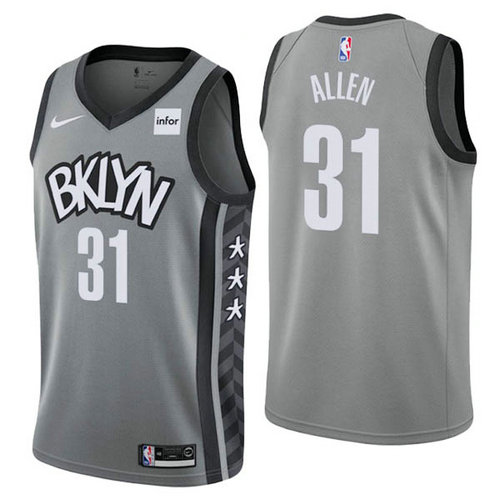 Camiseta Jarrett Allen 31 Brooklyn Nets 2019-20 gris Hombre