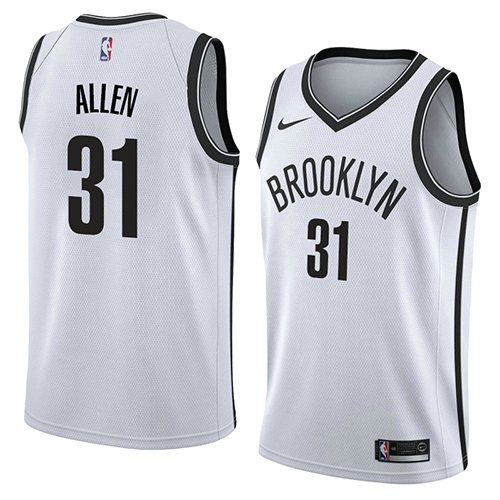 Camiseta Jarrett Allen 31 Brooklyn Nets Association 2018 Blanco Hombre