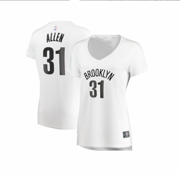 Camiseta Jarrett Allen 31 Brooklyn Nets association edition Blanco Mujer