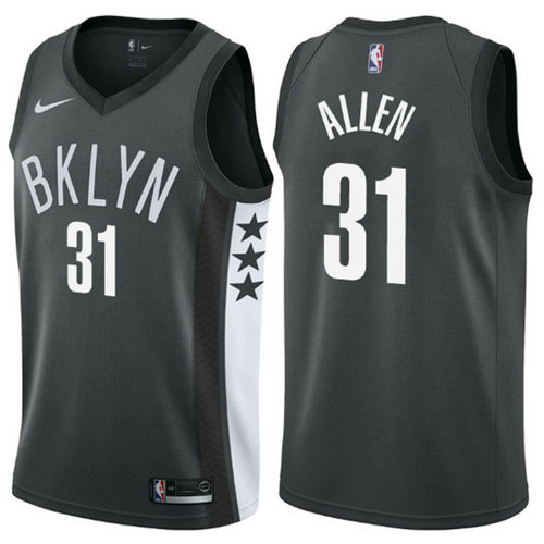 Camiseta Jarrett Allen 31 Brooklyn Nets clásico 2018 negro Hombre