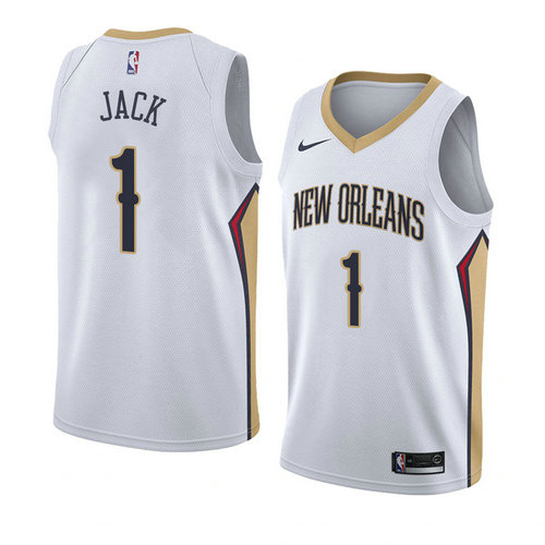 Camiseta Jarrett Jack 1 New Orleans Pelicans Association 2018 Blanco Hombre