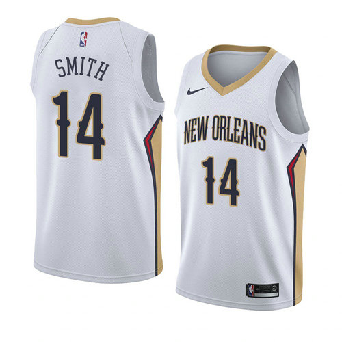 Camiseta Jason Smith 14 New Orleans Pelicans Association 2018 Blanco Hombre