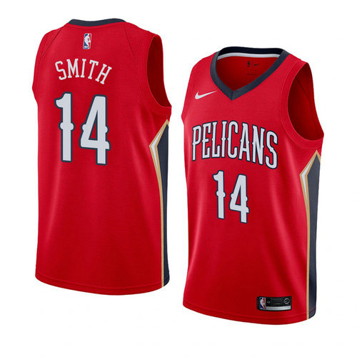 Camiseta Jason Smith 14 New Orleans Pelicans Statement 2018 Rojo Hombre