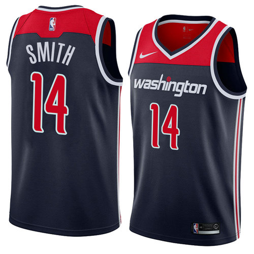 Camiseta Jason Smith 14 Washington Wizards Statement 2018 Negro Hombre