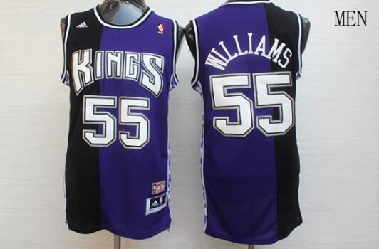 Camiseta Jason Williams 55 Sacramento Kings Baloncesto Morado-Negro Hombre