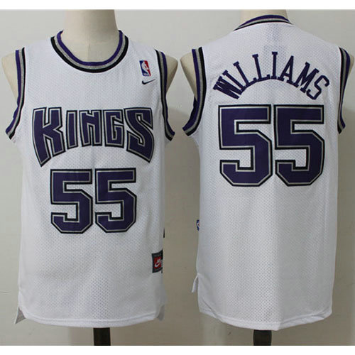 Camiseta Jason Williams 55 Sacramento Kings Retro Blanco Hombre